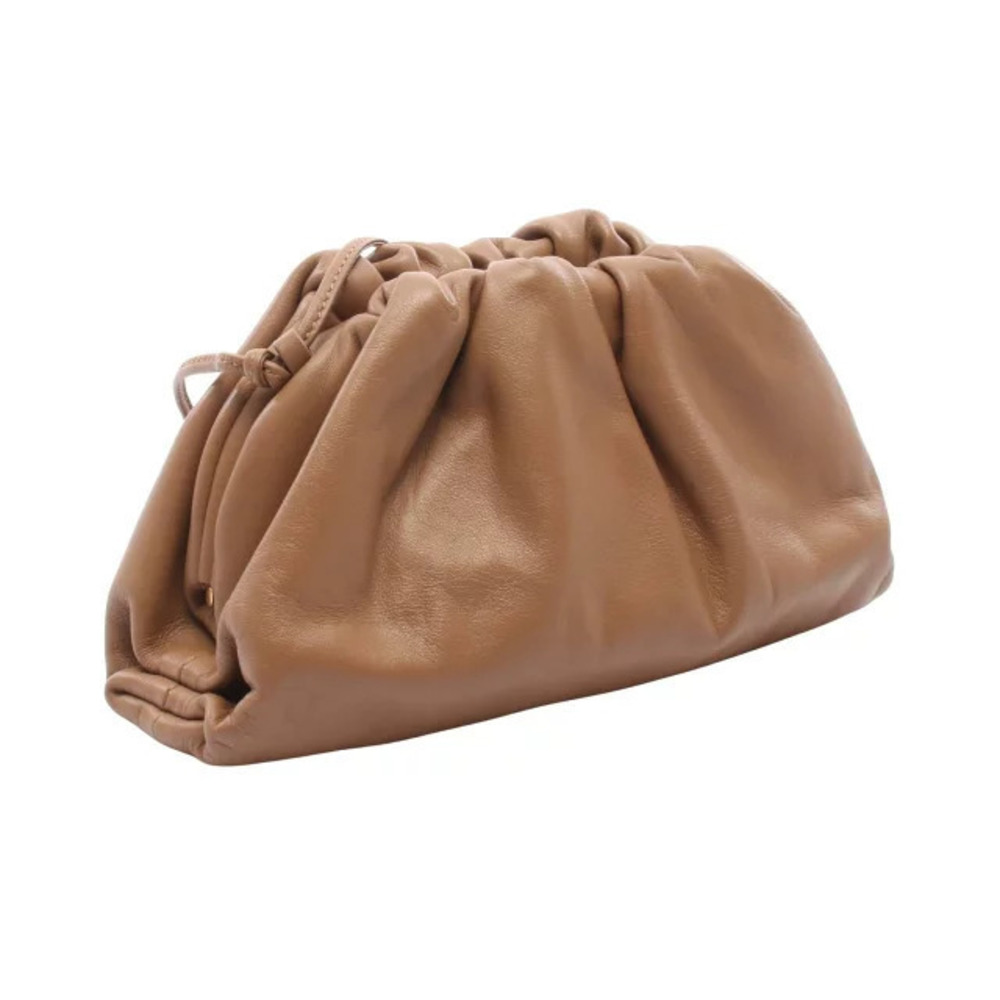 Bottega Veneta The Beige Pouch Shoulder Leather Cream Bag Clutch Tan Cream